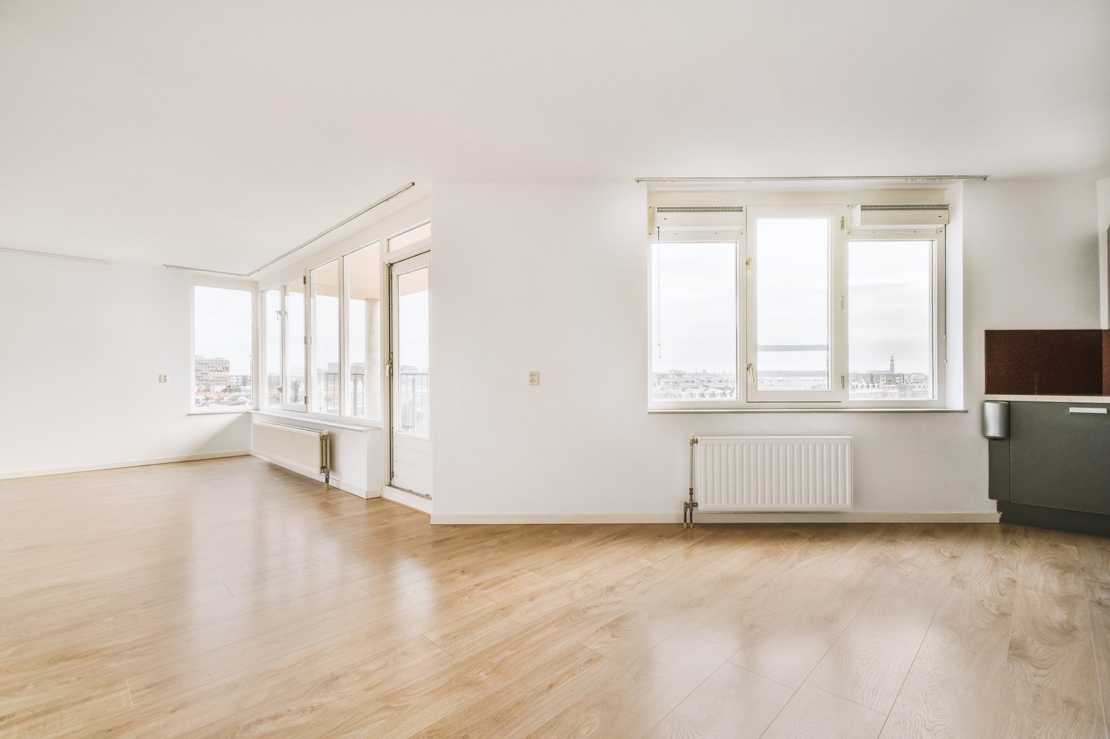 Leere Wohnung beim Einzug
